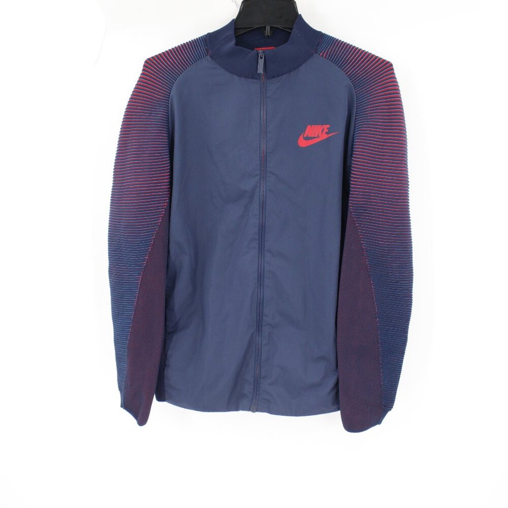 NIKE Jacket Mens Small Dynamic Reveal Tech Knit Varsity Full Zip Long Sleeve